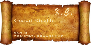 Krucsai Cicelle névjegykártya